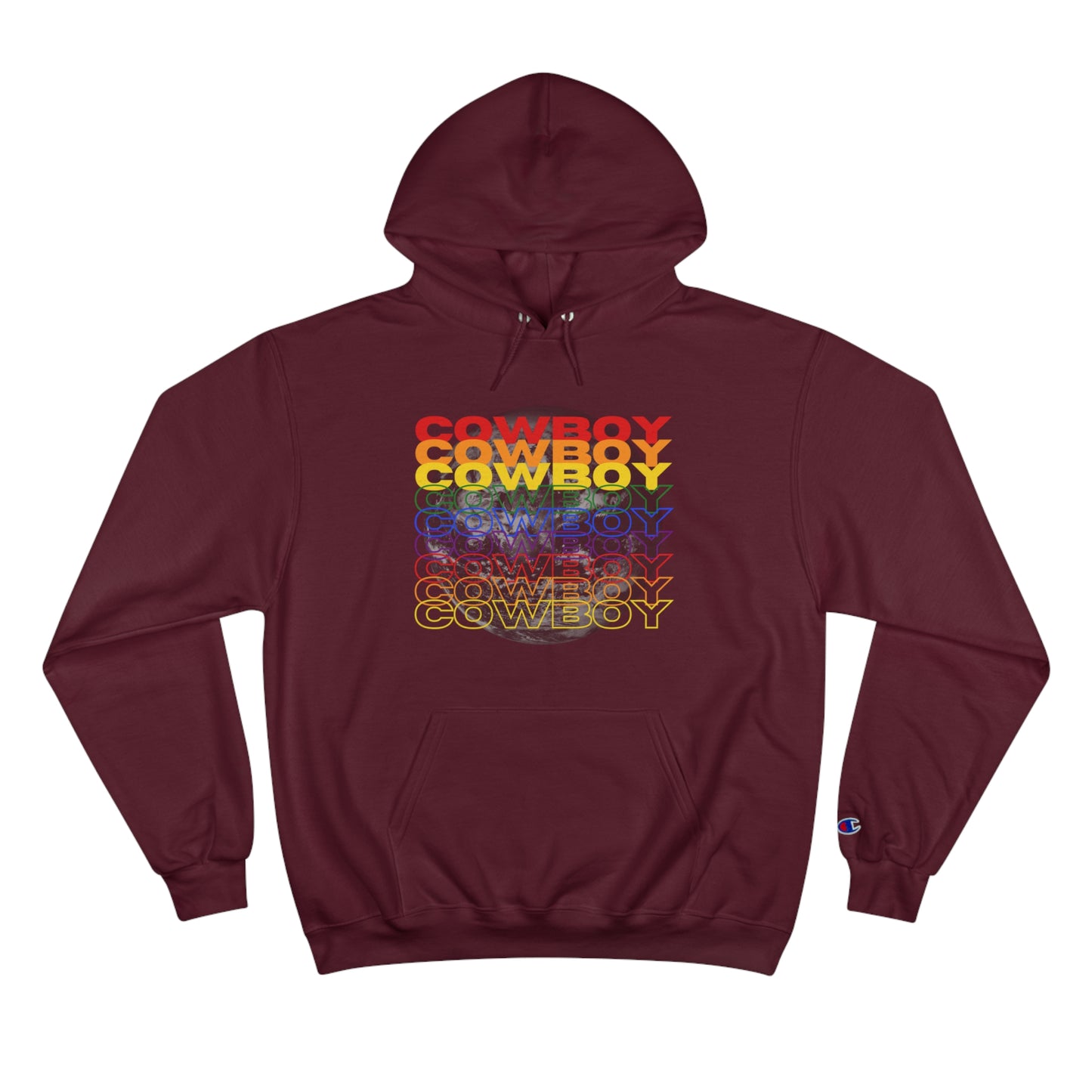 Rainbow Cowboy Champion Hoodie
