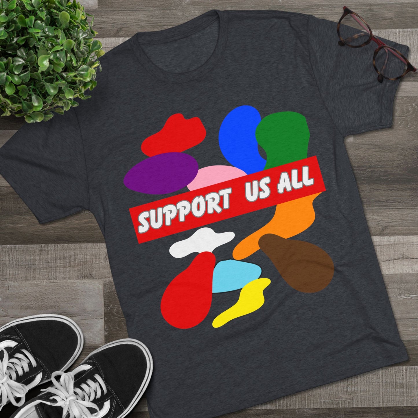 Support us all Unisex Tri-Blend Crew Tee