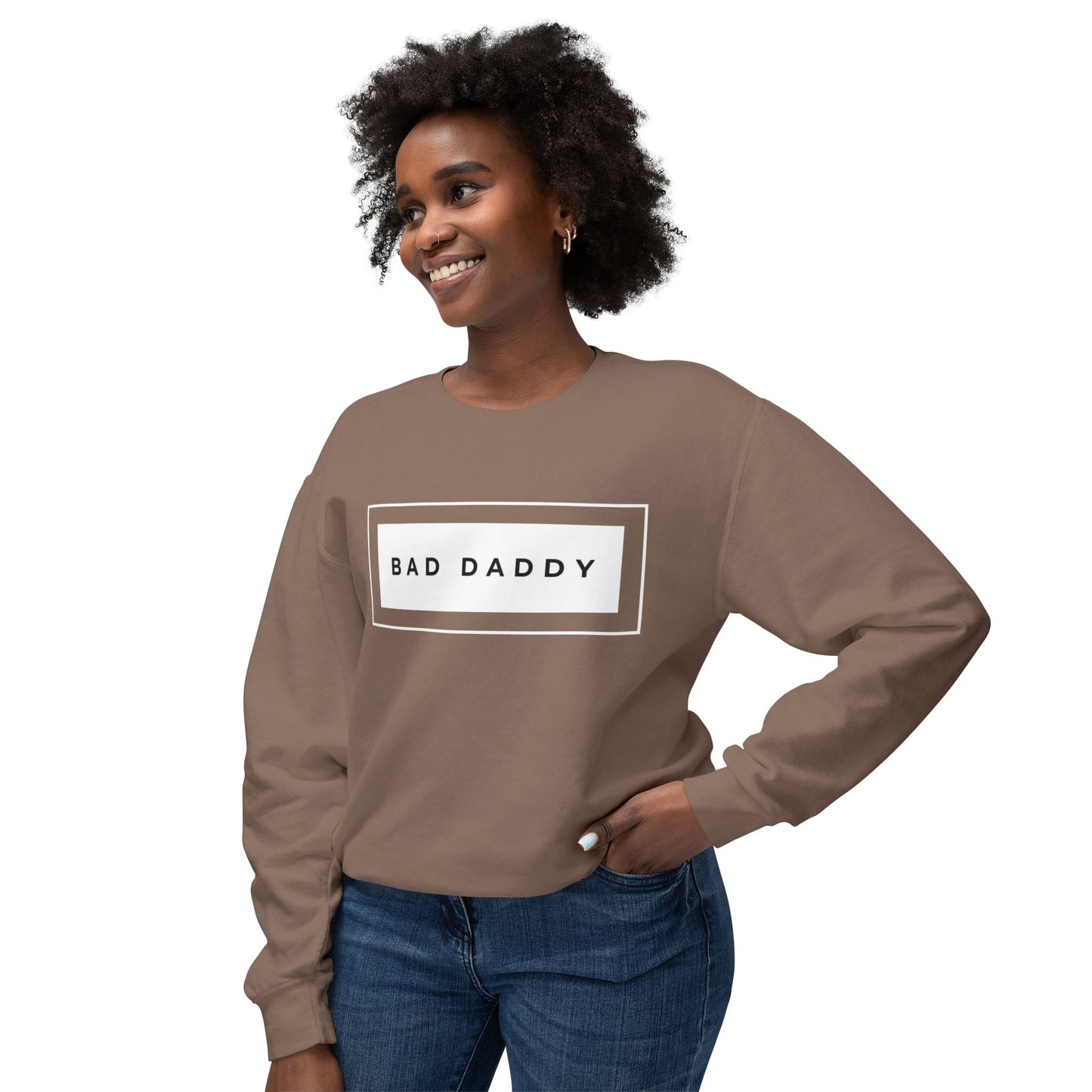 Bad Daddy Unisex Lightweight Crewneck Sweatshirt