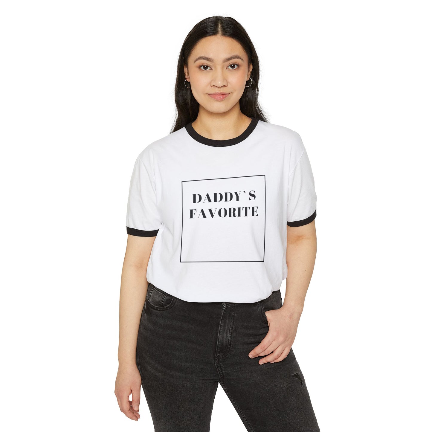 Daddy`s Favorite Unisex Cotton Ringer T-Shirt