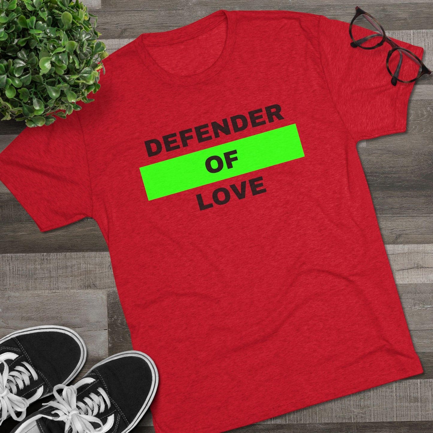 Defender Of Love Unisex Tri-Blend Crew Tee