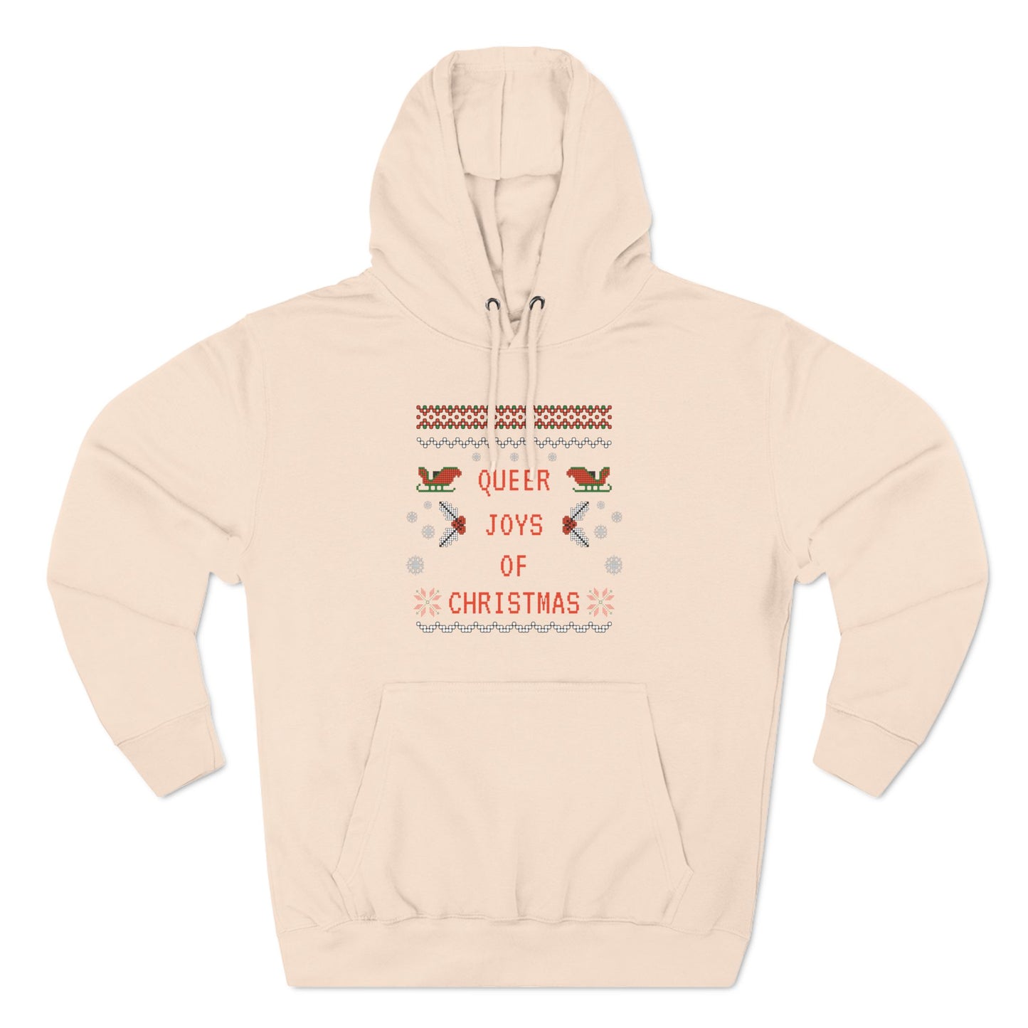 Three-Panel Fleece Hoodie