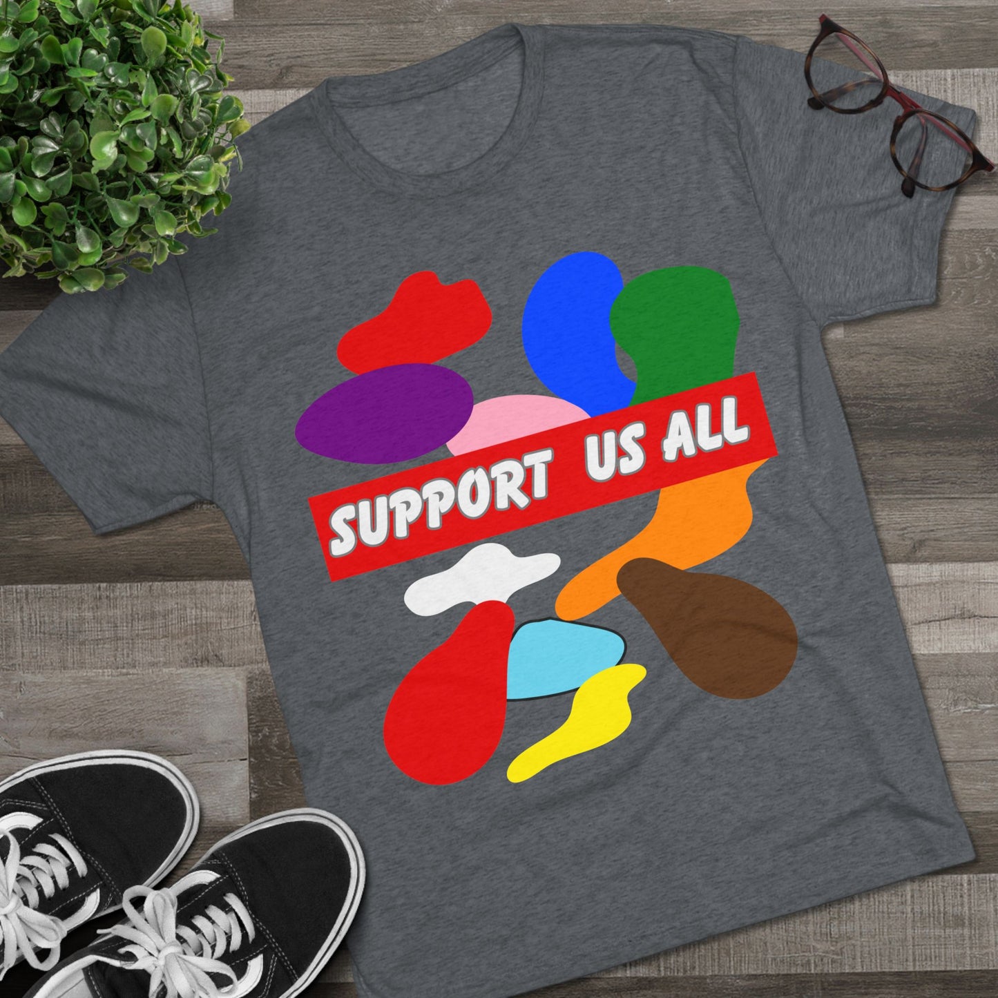 Support us all Unisex Tri-Blend Crew Tee