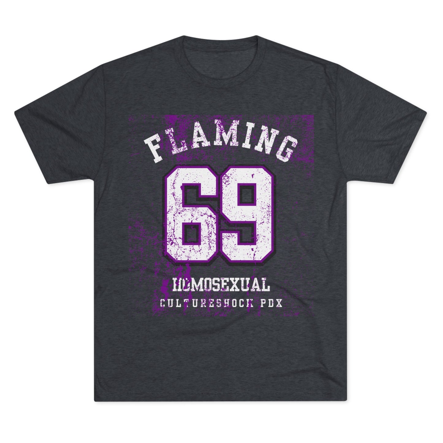 Flaming Purple Unisex Tri-Blend Crew Tee