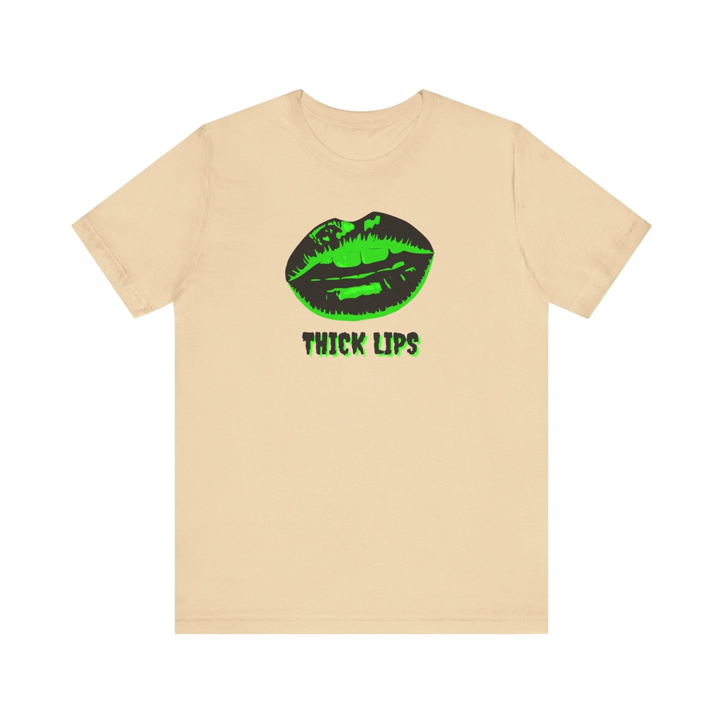 Thick Lips (Green)Unisex Jersey Short Sleeve Tee