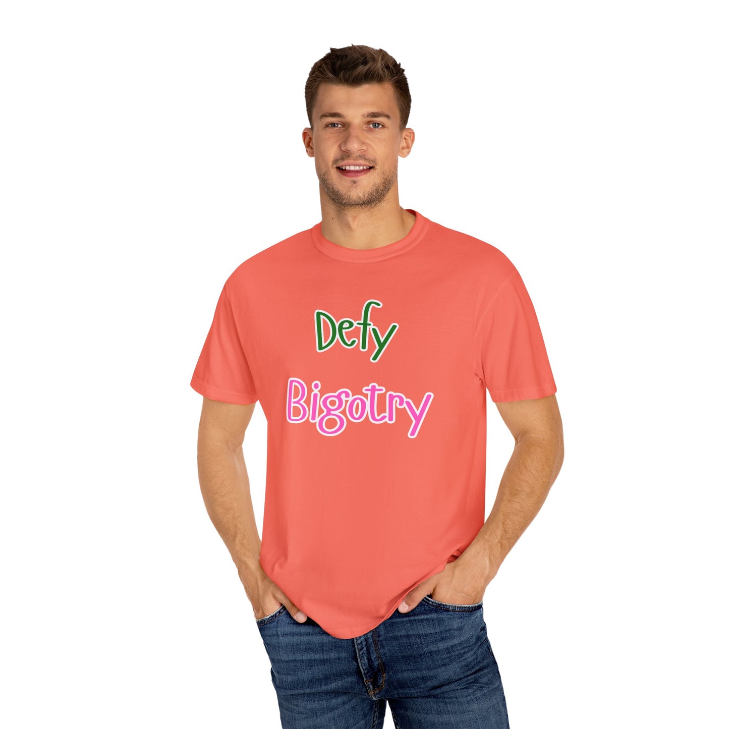 Defy Bigotry Unisex Garment-Dyed T-shirt