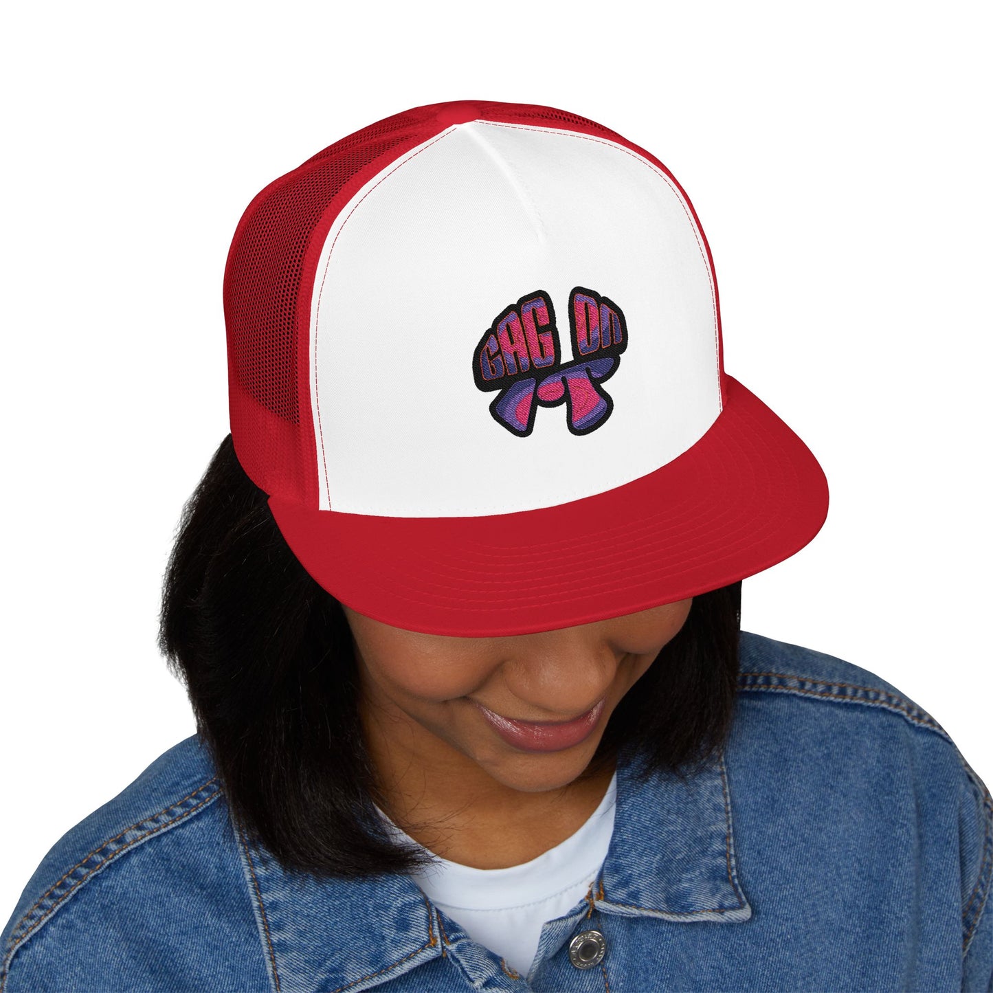 Gag On it 5 Panel Trucker Cap (Embroidery)