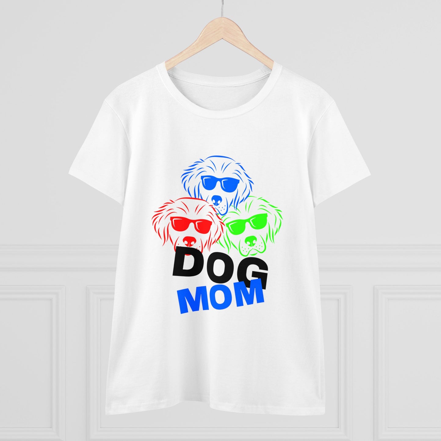 Dog Mom Women's Midweight Cotton Tee