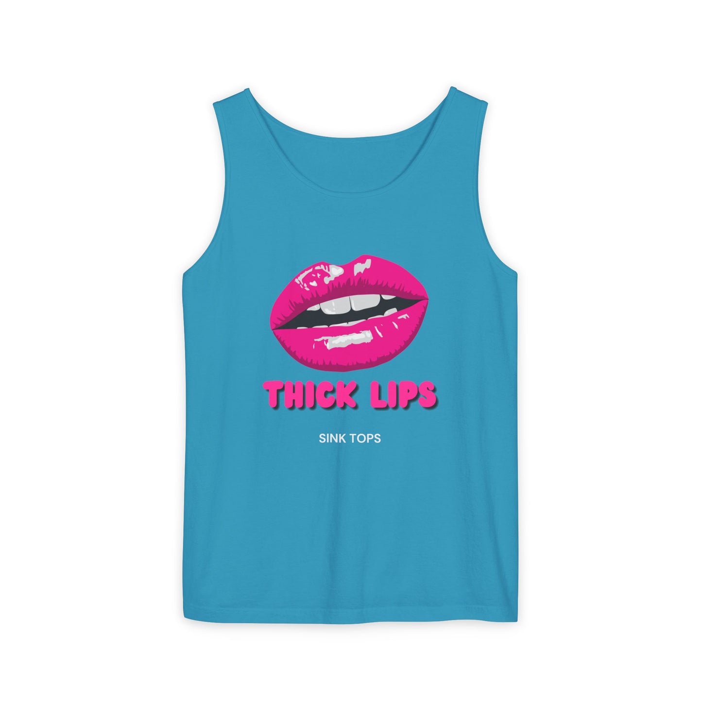 Thick Lips Sink Tops Unisex Garment-Dyed Tank Top
