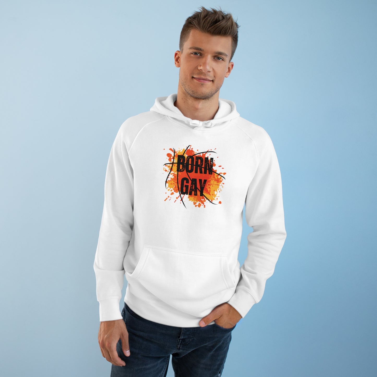 Born Gay Backetball Hoodie