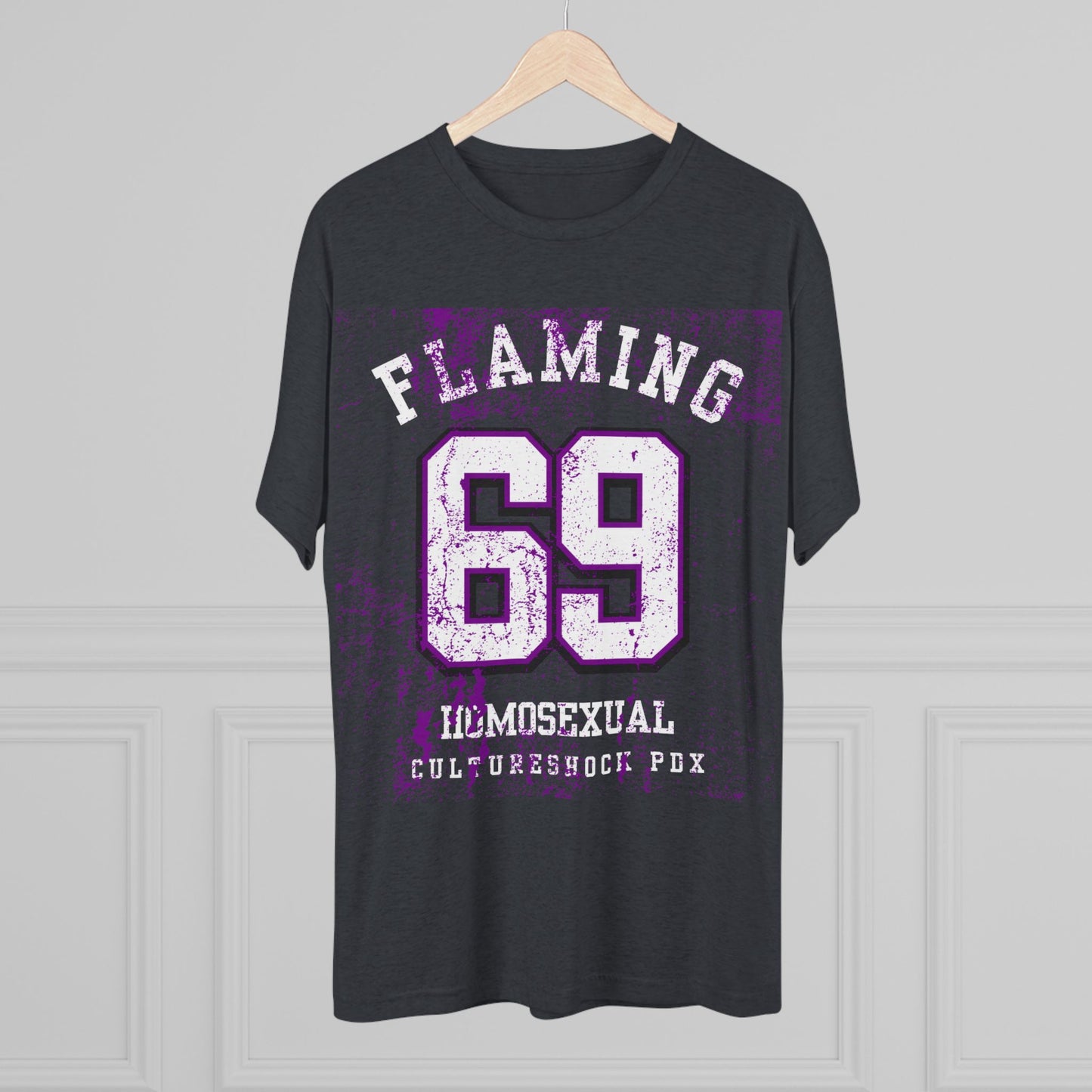 Flaming Purple Unisex Tri-Blend Crew Tee