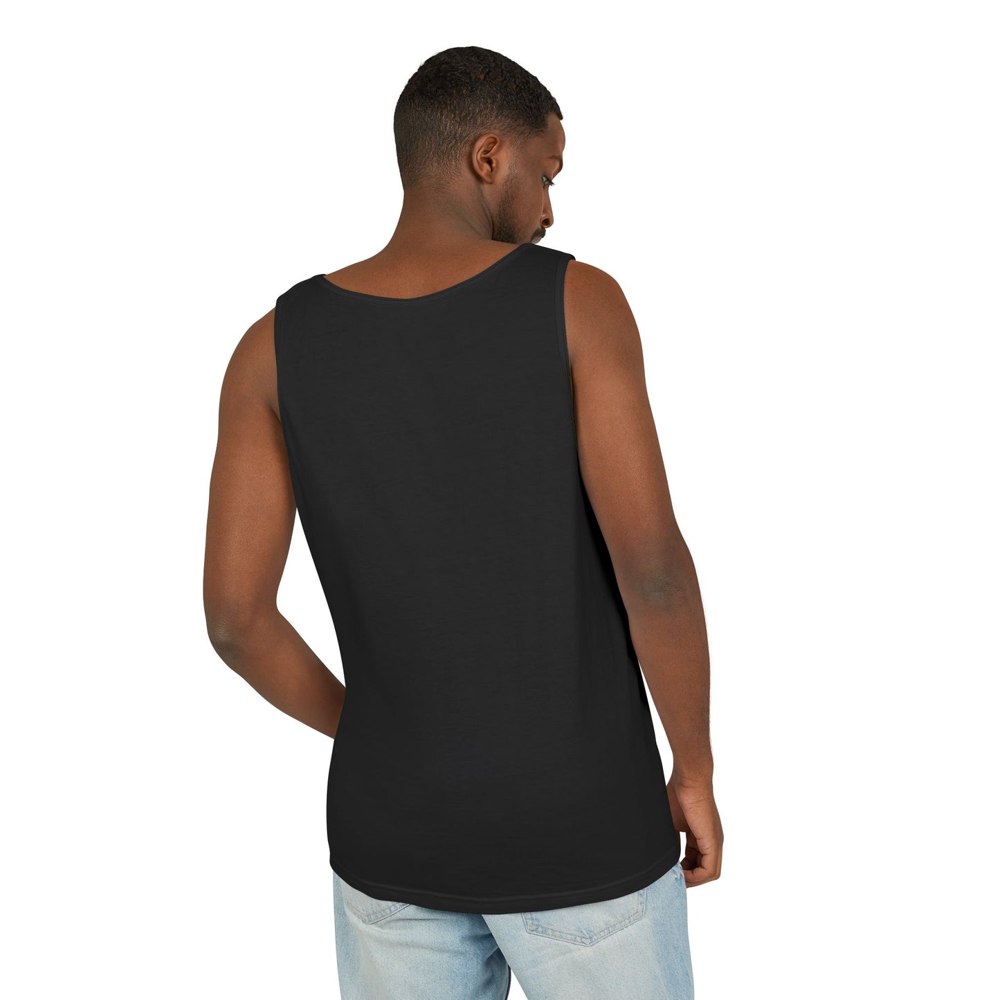 Gasp Letters White Unisex Garment-Dyed Tank Top