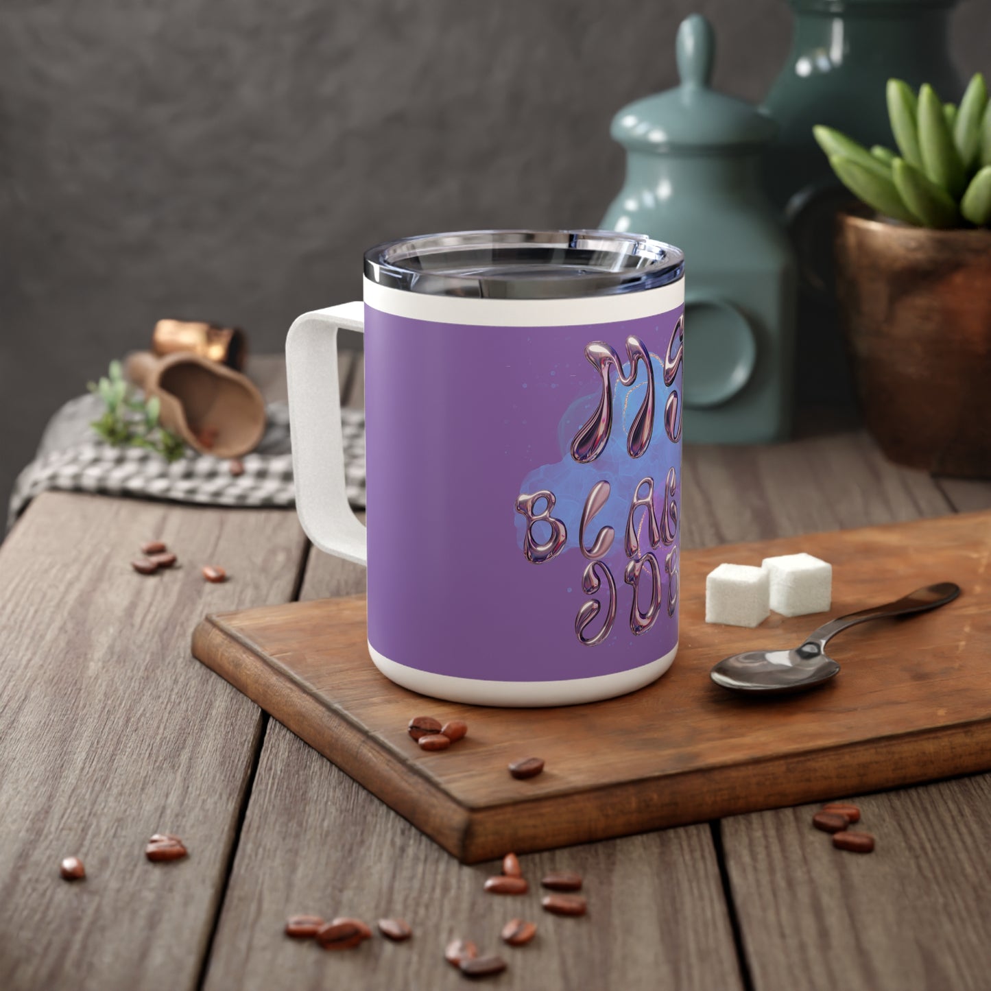 Ms.Black Jobs Insulated Coffee Mug, 10oz