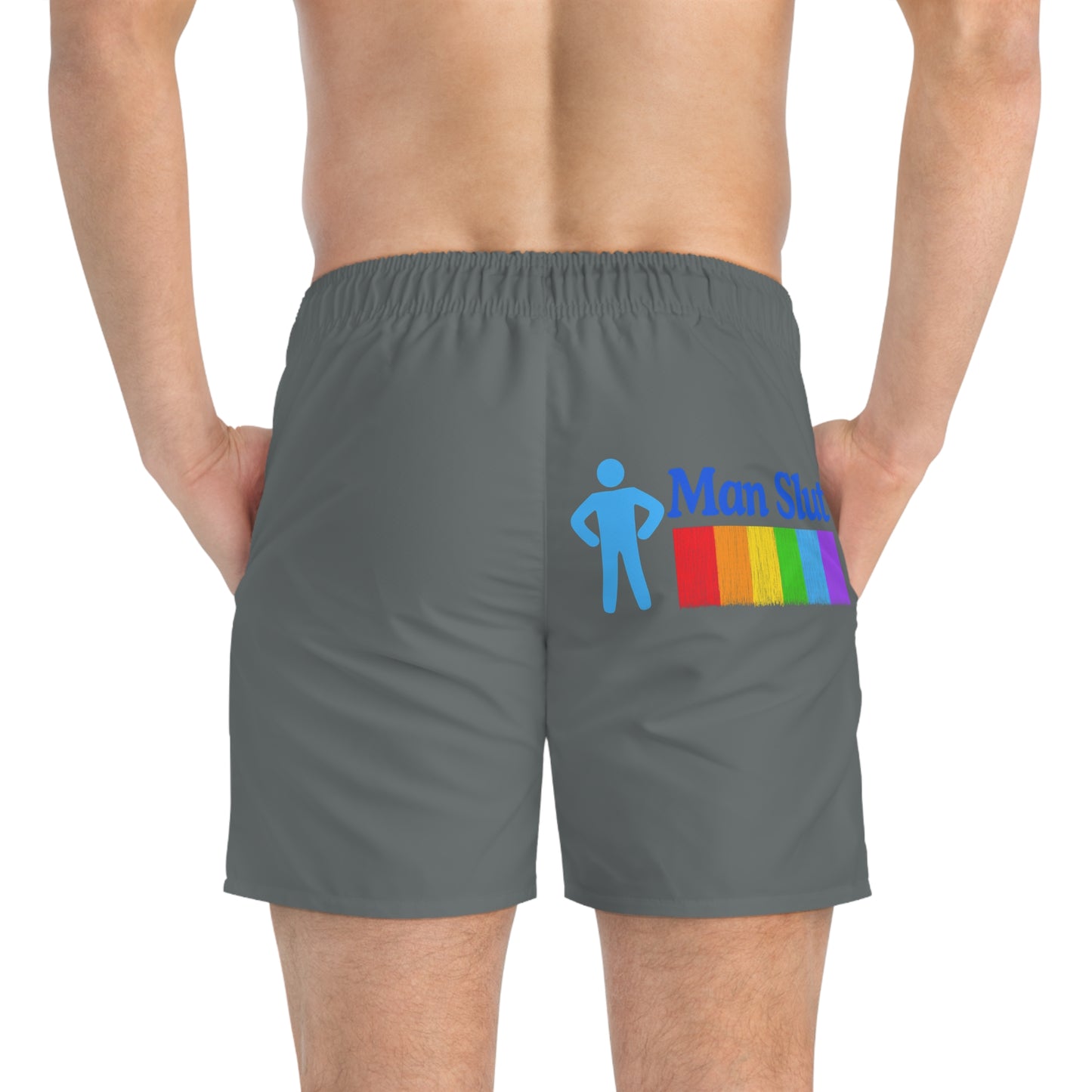 Man Slut Swim Trunks (AOP)