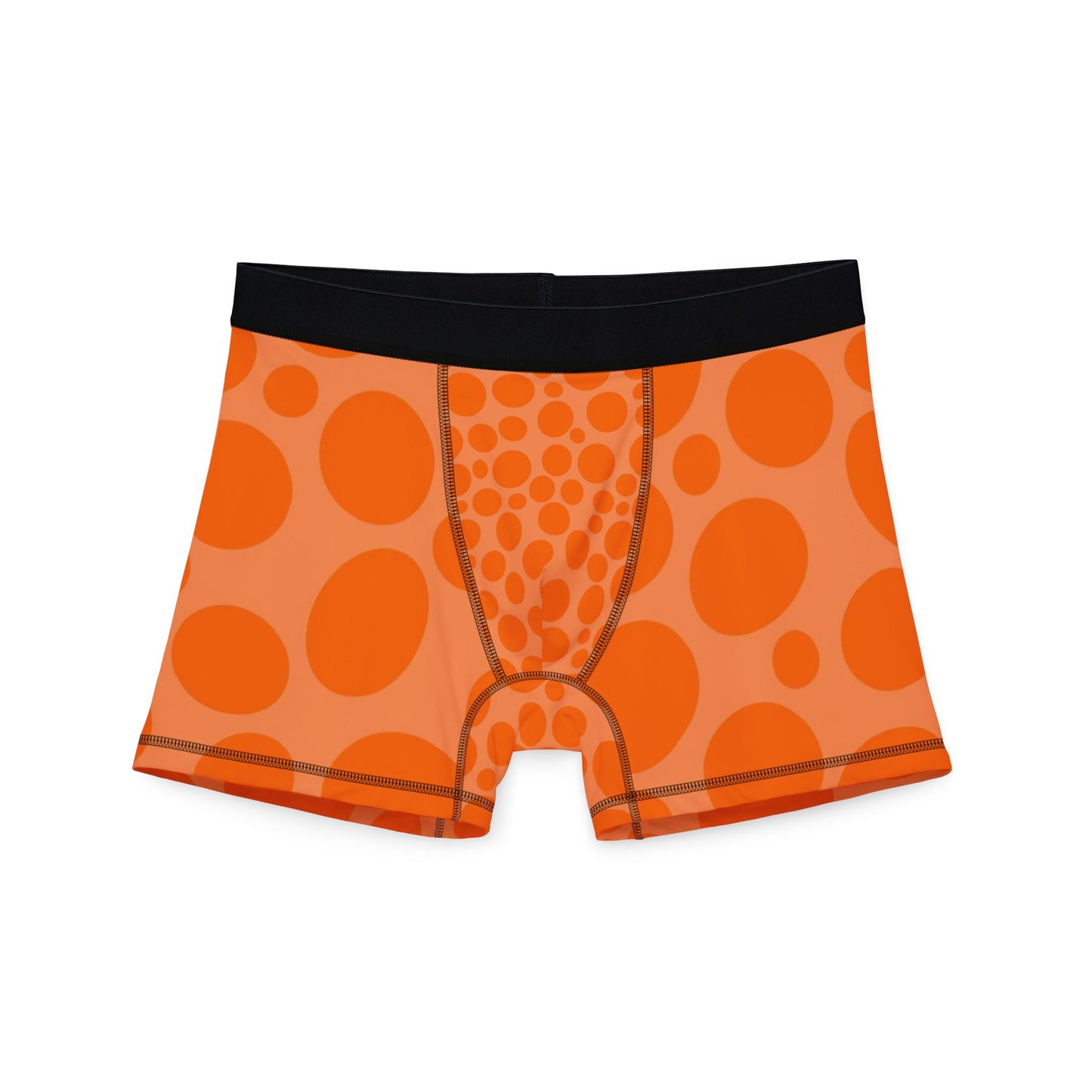 Orange Polka Dot Men's Boxers (AOP)