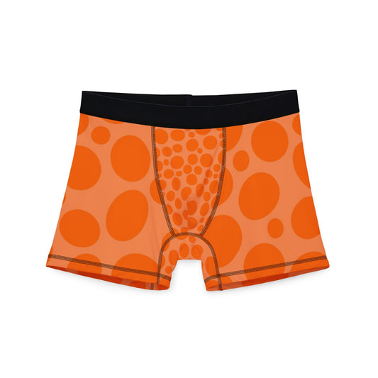 Orange Polka Dot Men's Boxers (AOP)