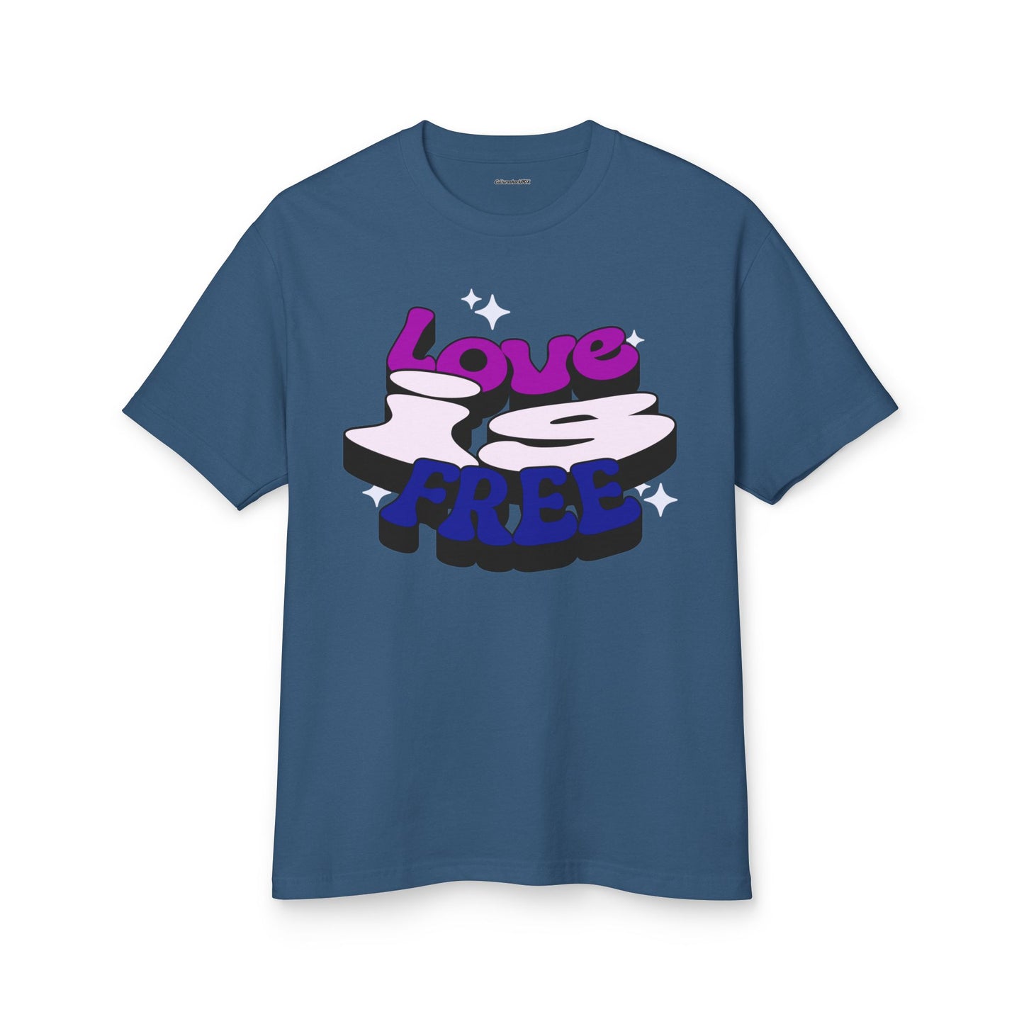 Love is Free Unisex Garment-Dyed Heavyweight Cotton Tee
