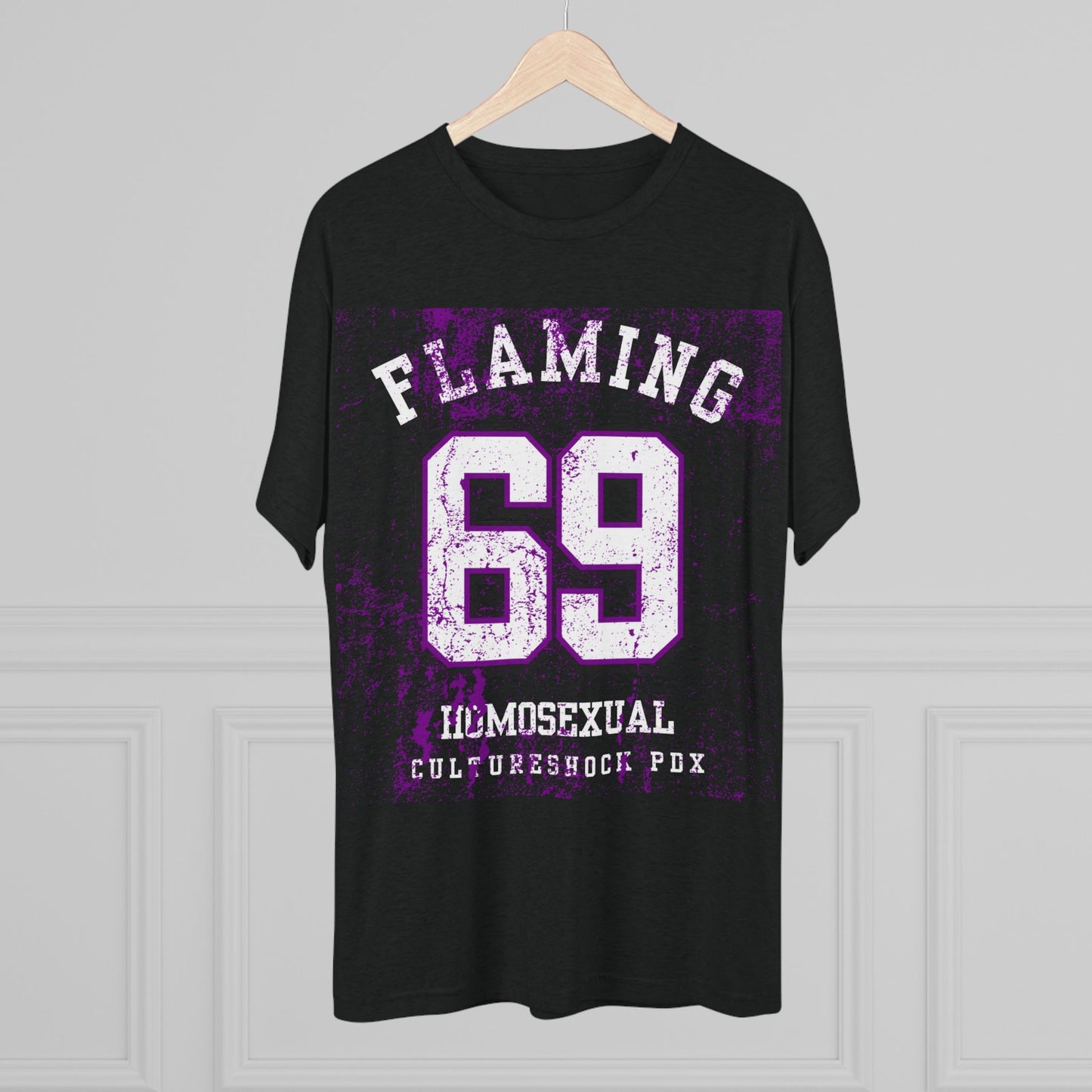 Flaming Purple Unisex Tri-Blend Crew Tee