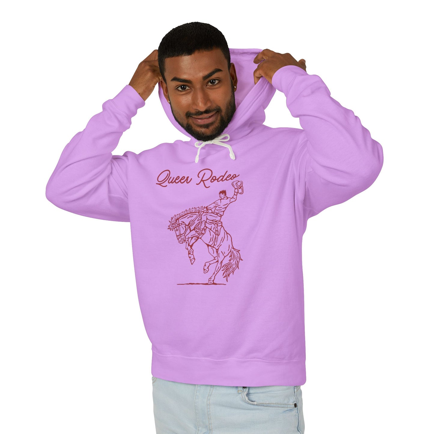 Queer Rodeo Unisex Lightweight Hooded Sweatshirt