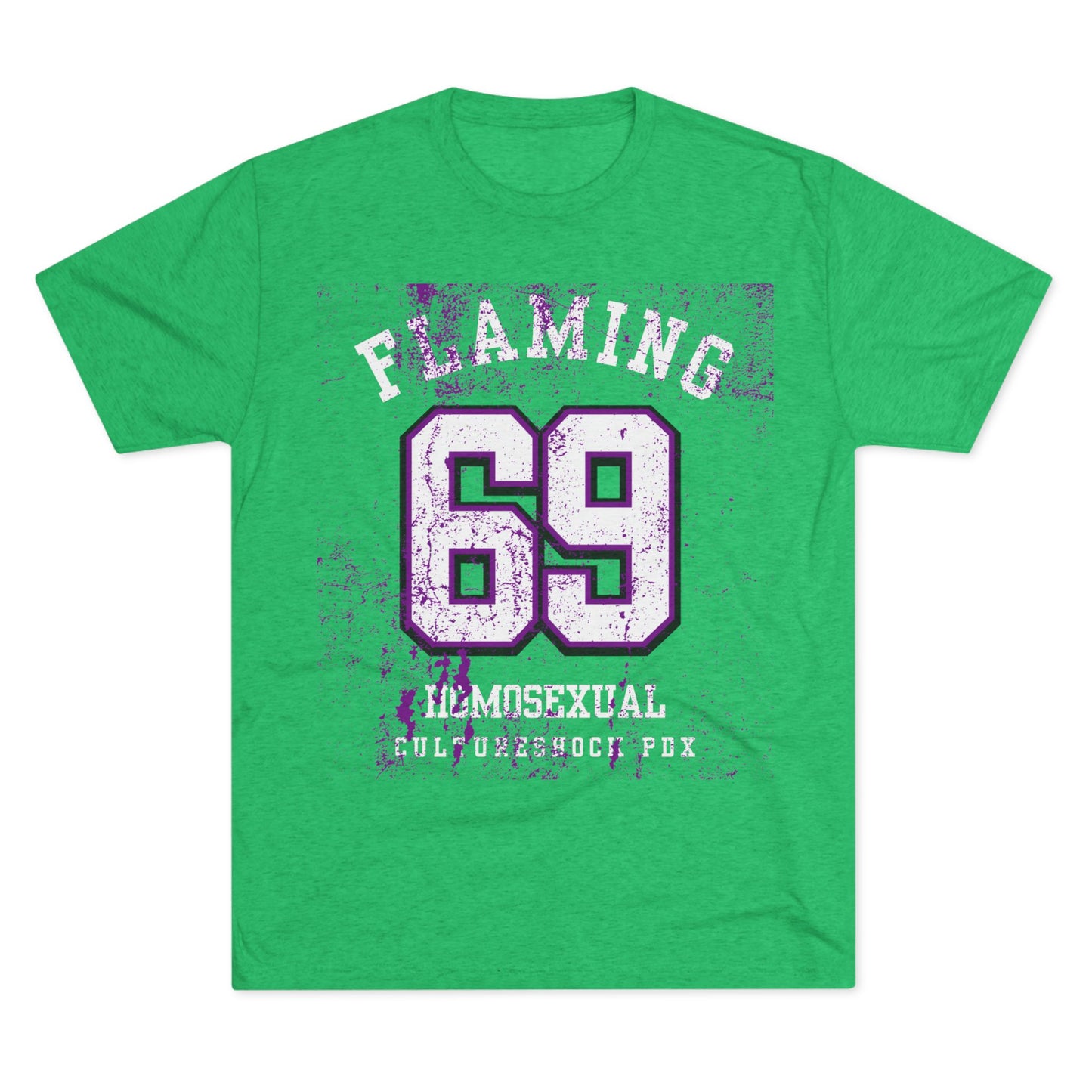 Flaming Purple Unisex Tri-Blend Crew Tee