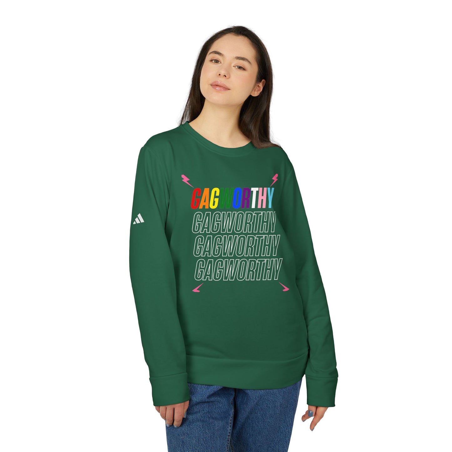 Gagworthy adidas Unisex Fleece Crewneck Sweatshirt