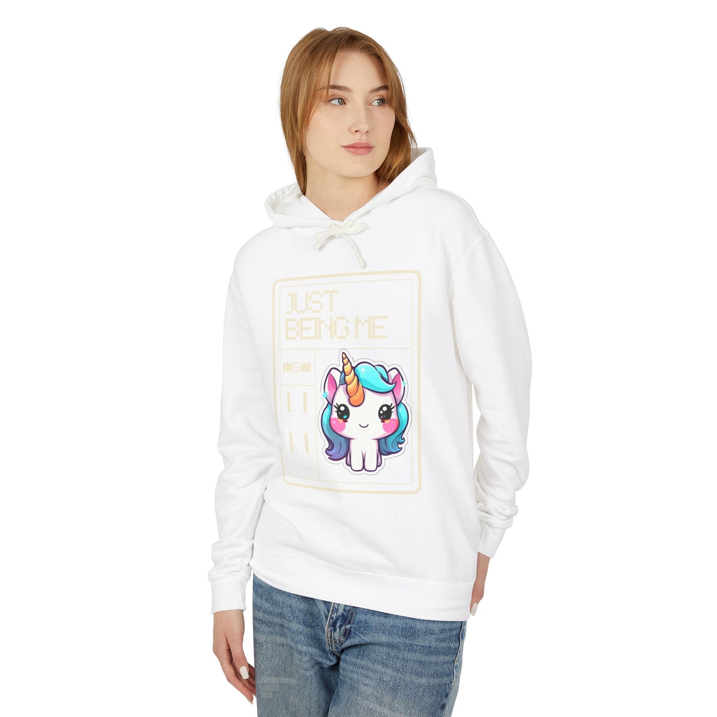 Just Being Me .... Unisex Lightweight Hooded Sweatshirt