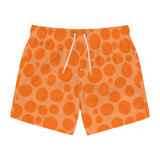 Orange Polka Dot Swim Trunks (AOP)