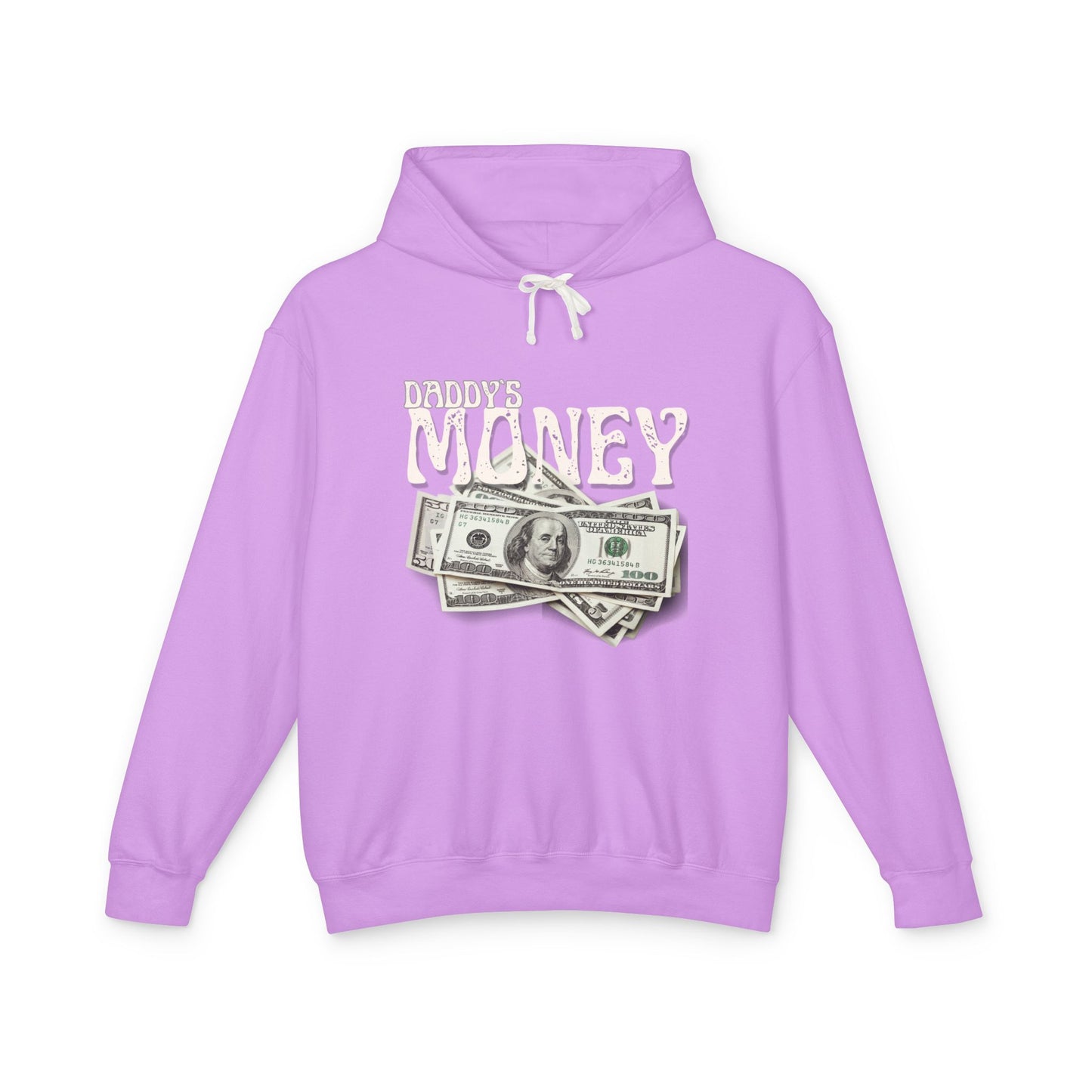 Daddy`s Money Unisex Lightweight Hooded Sweatshirt