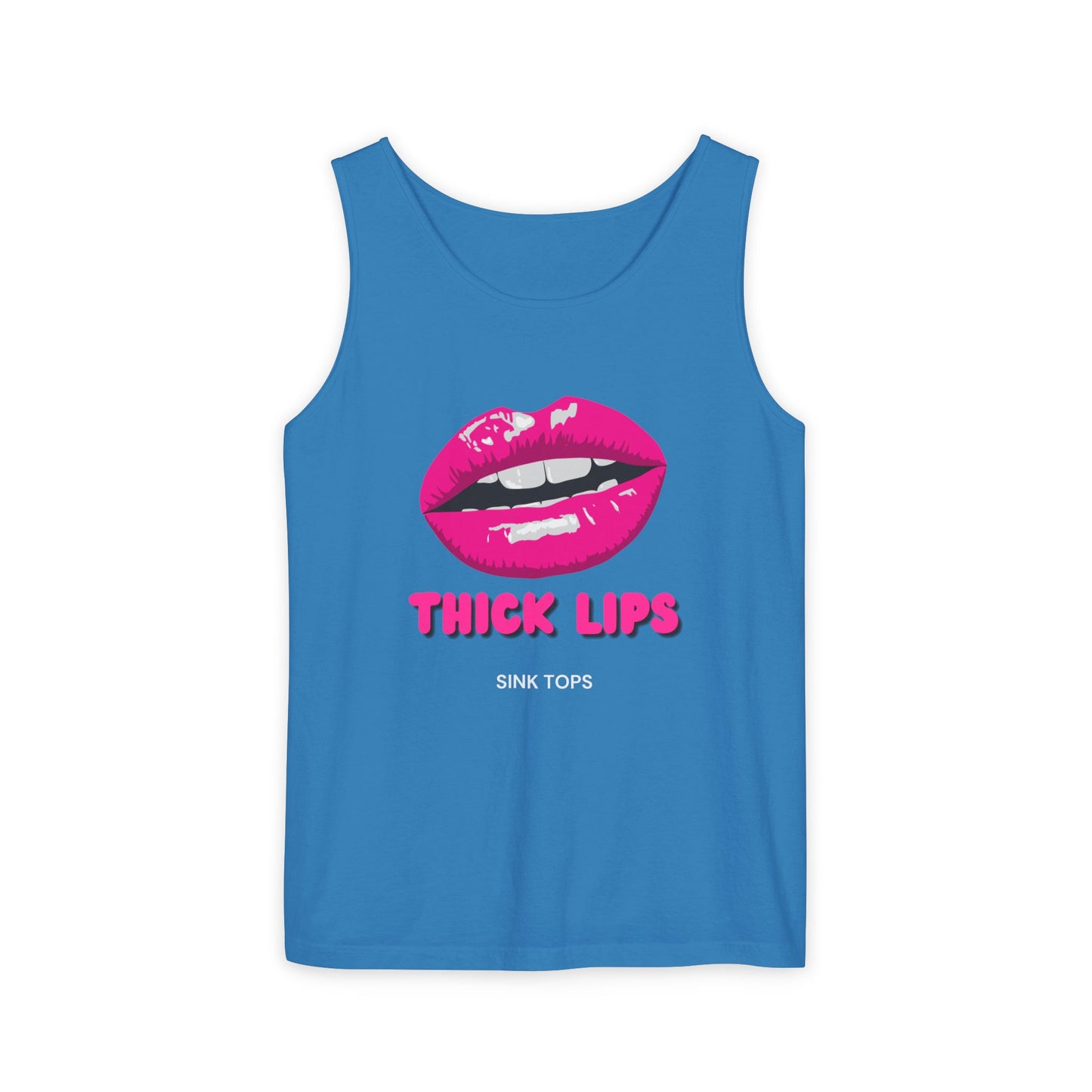 Thick Lips Sink Tops Unisex Garment-Dyed Tank Top