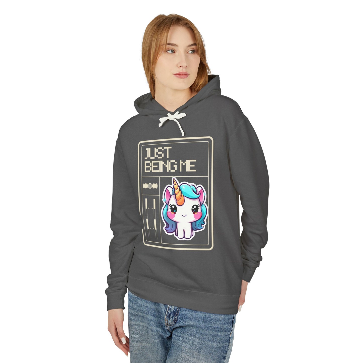 Just Being Me .... Unisex Lightweight Hooded Sweatshirt