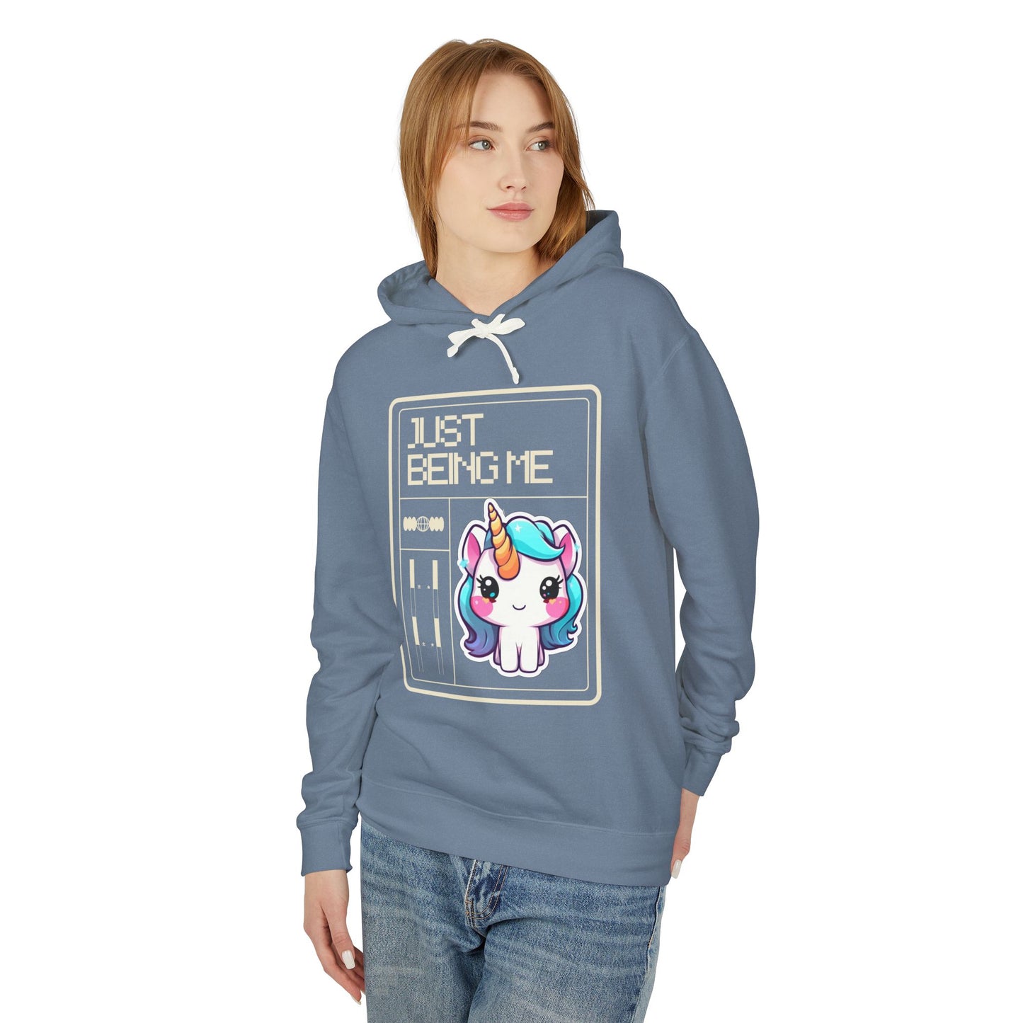 Just Being Me .... Unisex Lightweight Hooded Sweatshirt