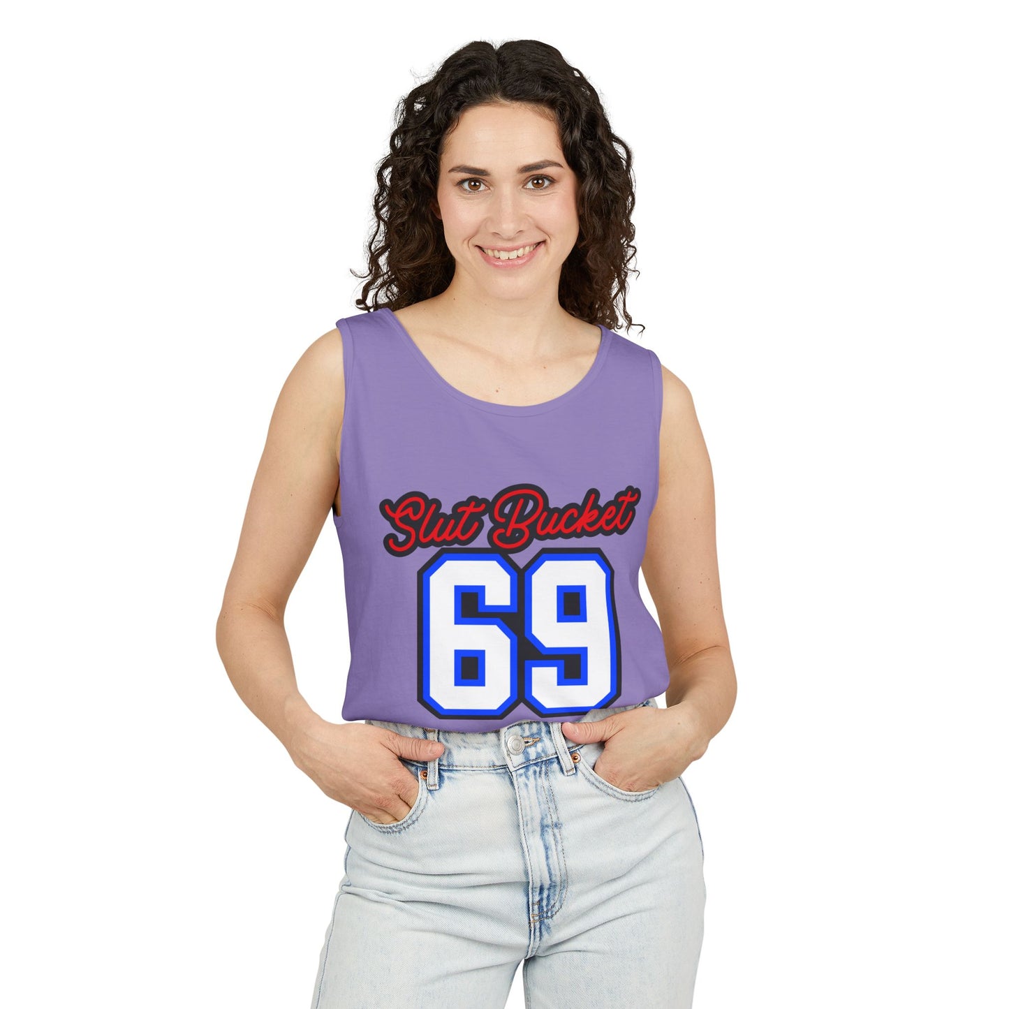 Slut Bucket 69 Unisex Garment-Dyed Tank Top