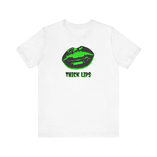 Thick Lips (Green)Unisex Jersey Short Sleeve Tee