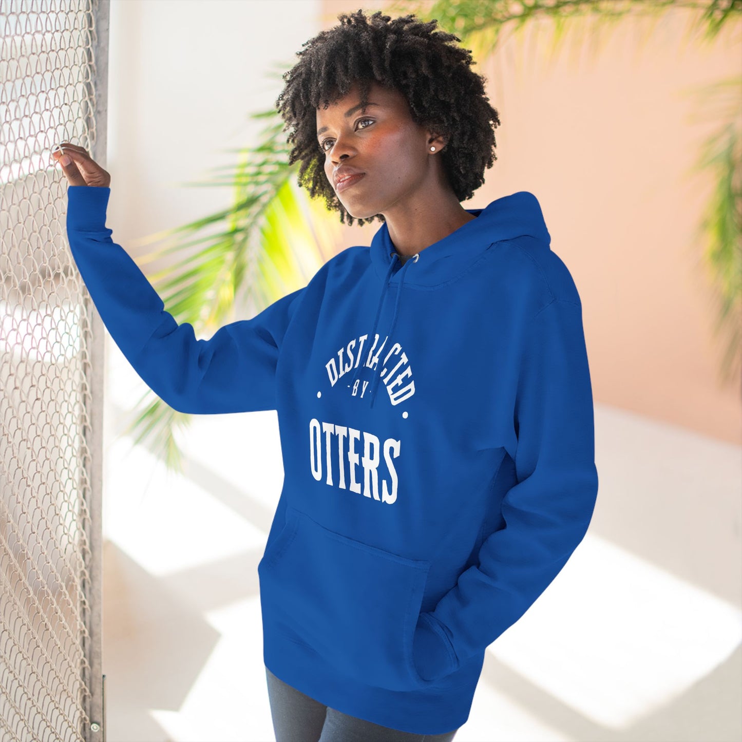 Distracted By Otters Three-Panel Fleece Hoodie