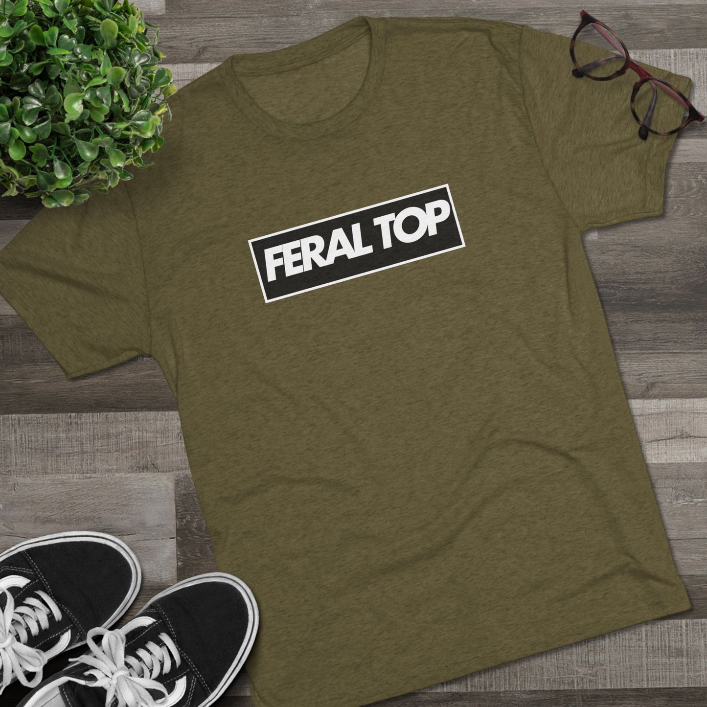 Feral Top Unisex Tri-Blend Crew Tee