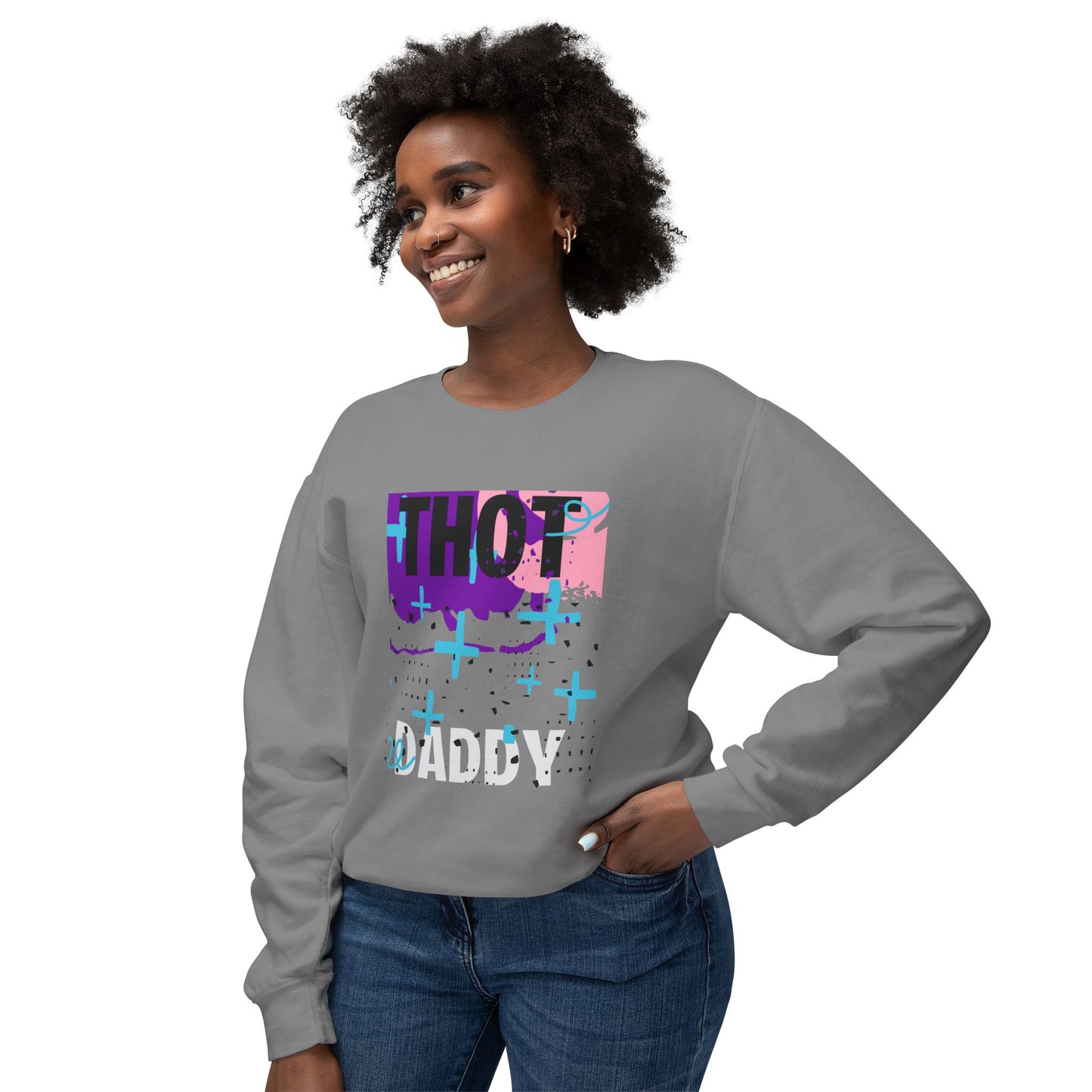 Thot Daddy Unisex Lightweight Crewneck Sweatshirt