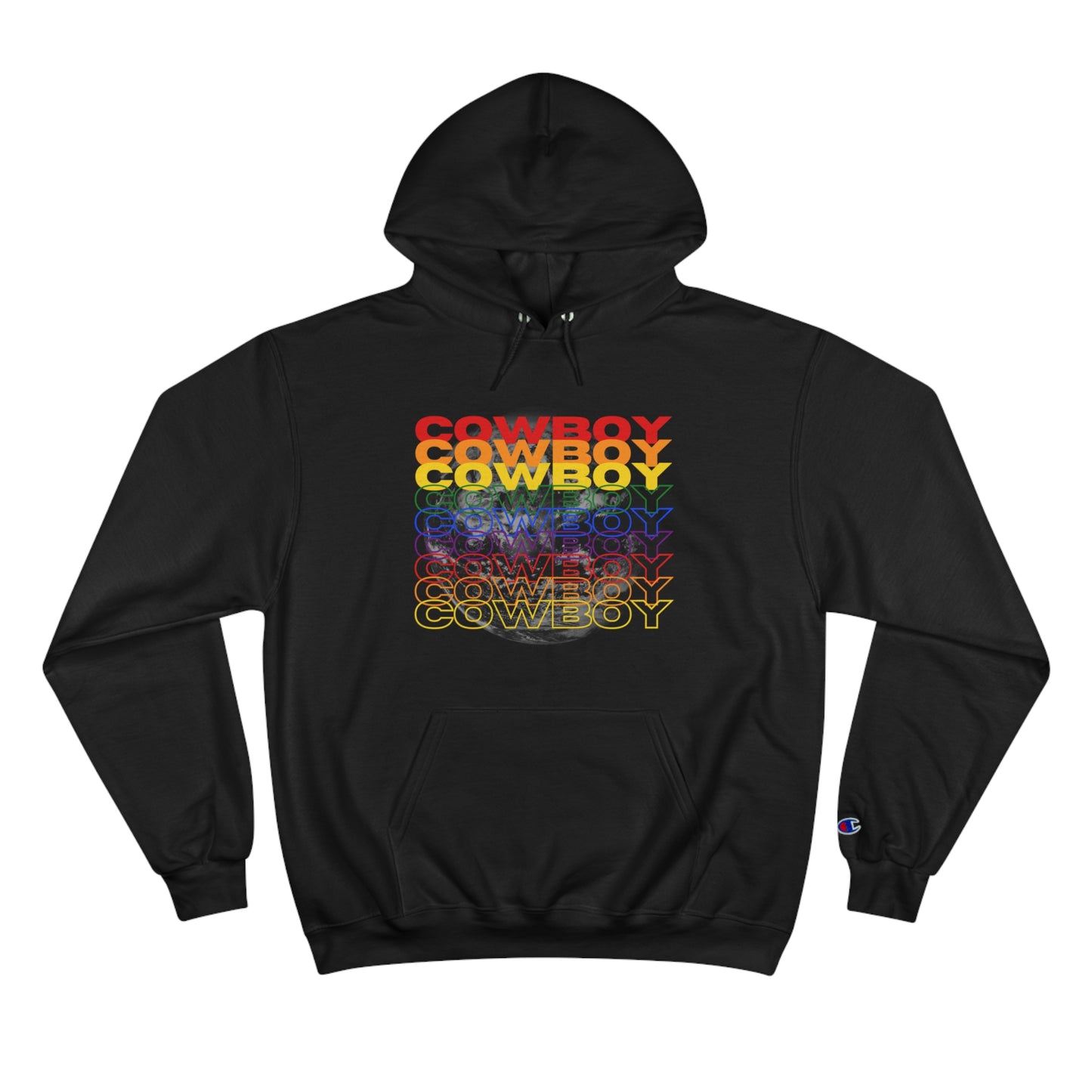 Rainbow Cowboy Champion Hoodie