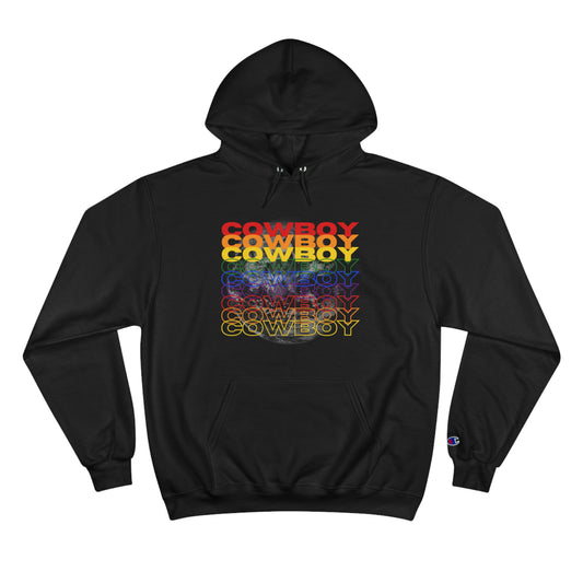 Rainbow Cowboy Champion Hoodie
