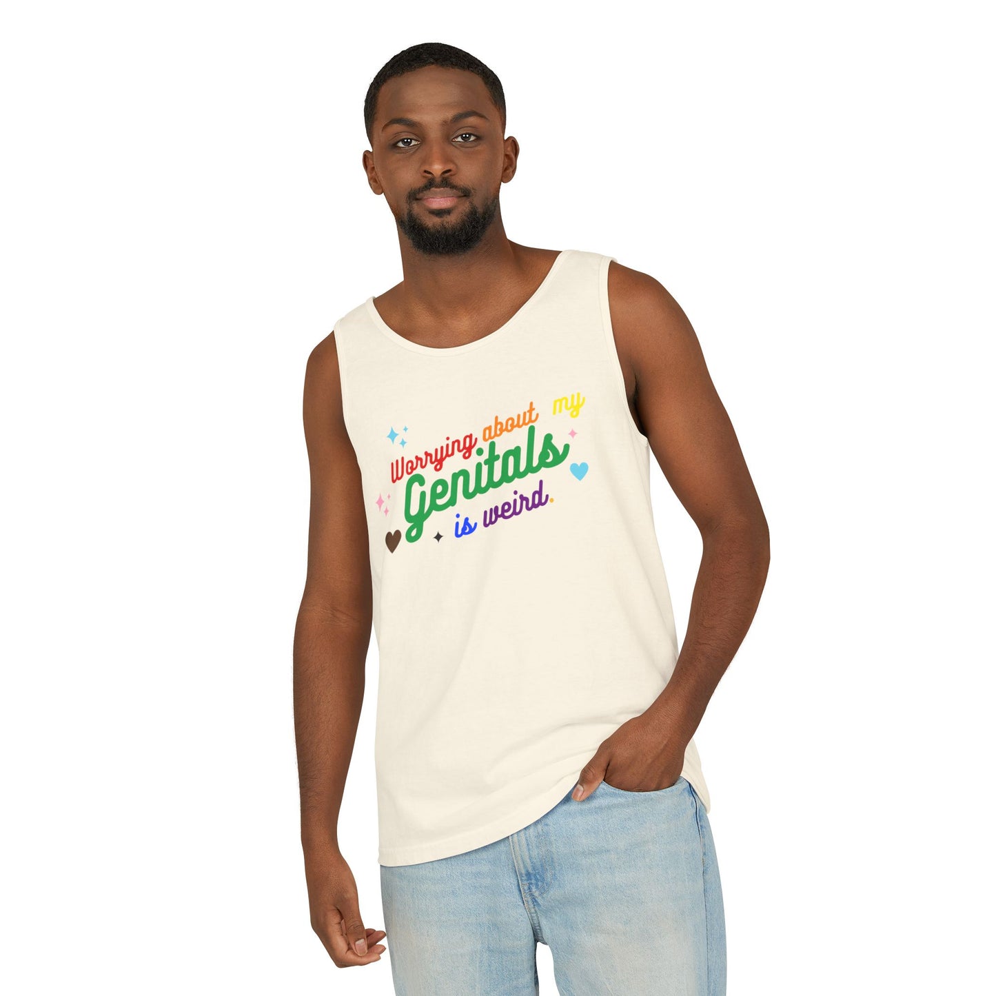 Worrying Unisex Garment-Dyed Tank Top