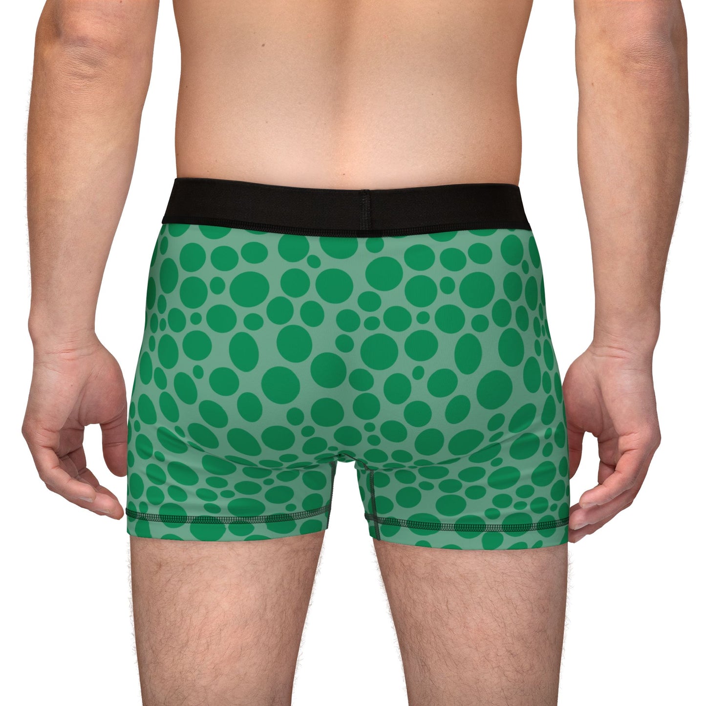 Green Polka Dots Men's Boxers (AOP)