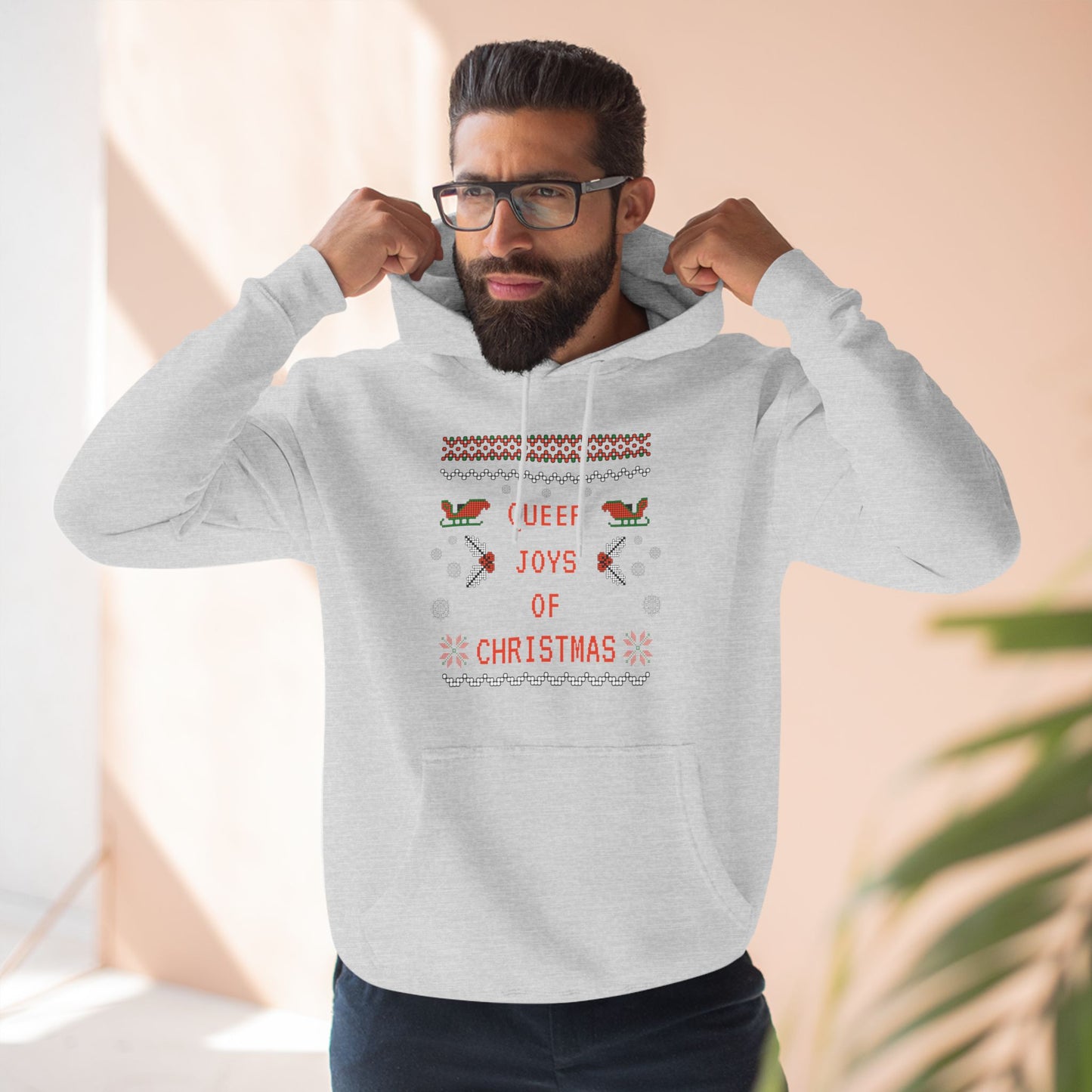 Three-Panel Fleece Hoodie