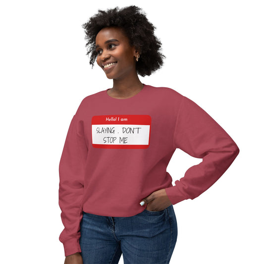 Hello I am ...Unisex Lightweight Crewneck Sweatshirt