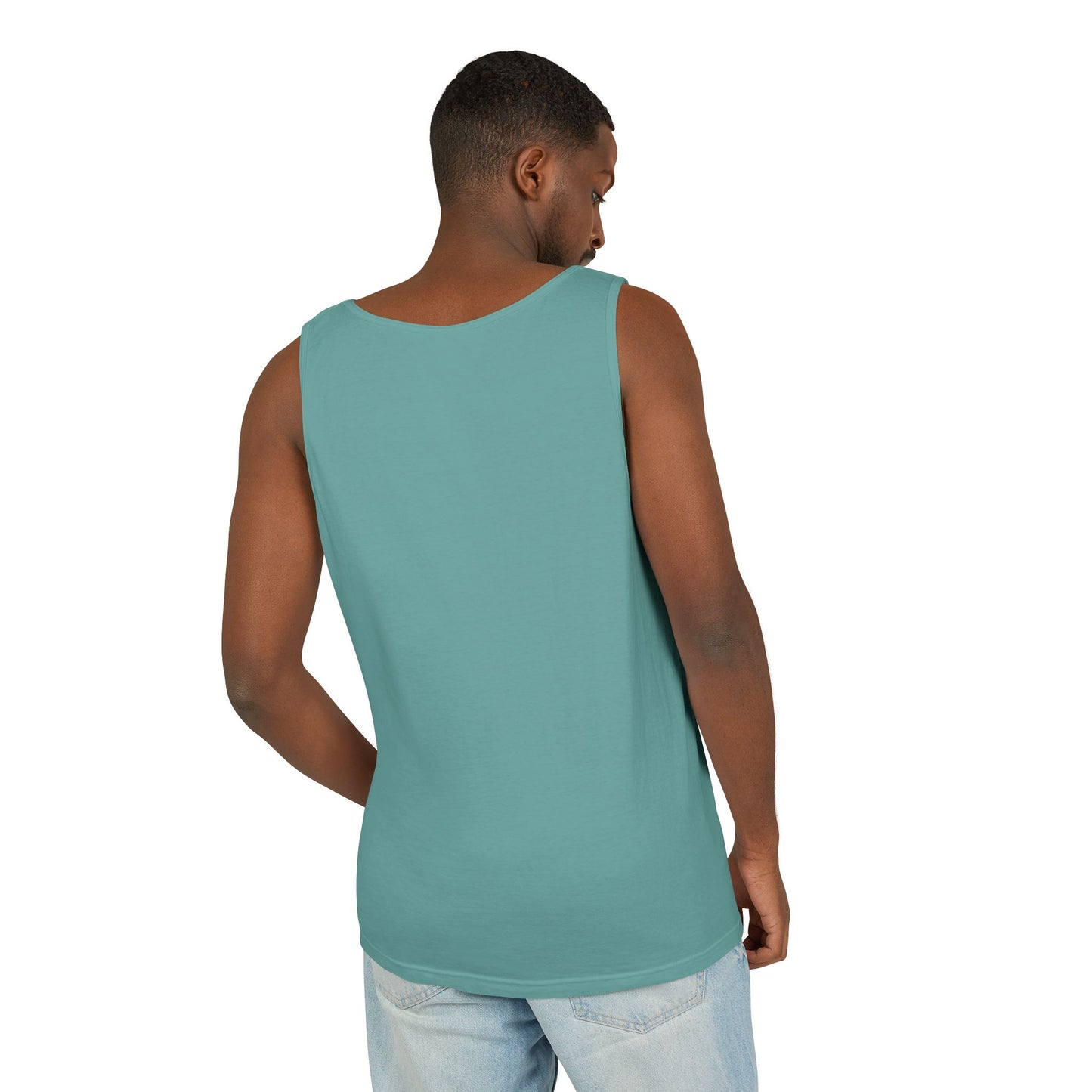 Gasp Letters White Unisex Garment-Dyed Tank Top