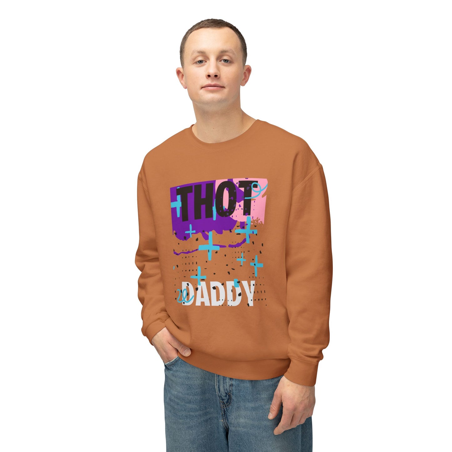Thot Daddy Unisex Lightweight Crewneck Sweatshirt