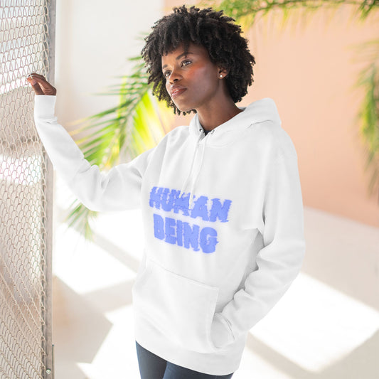 Human-Being Three-Panel Fleece Hoodie
