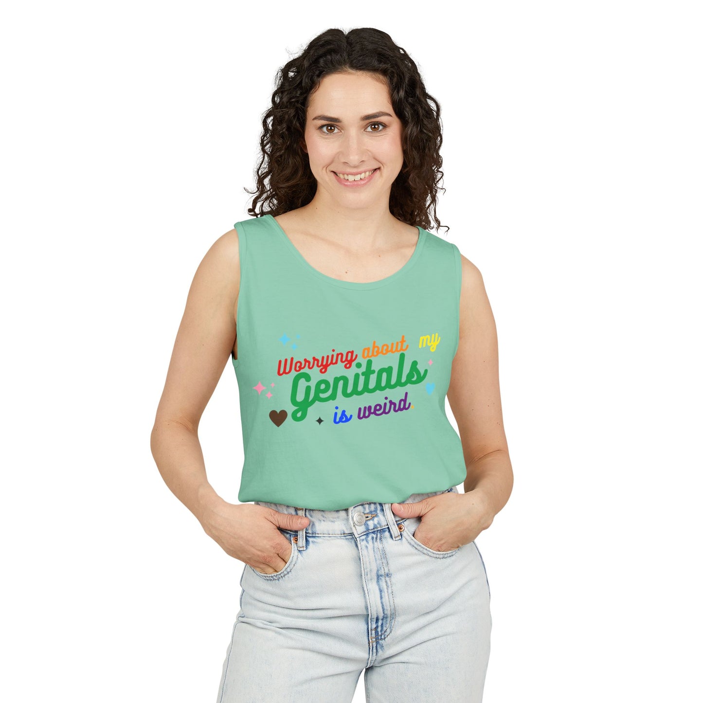 Worrying Unisex Garment-Dyed Tank Top