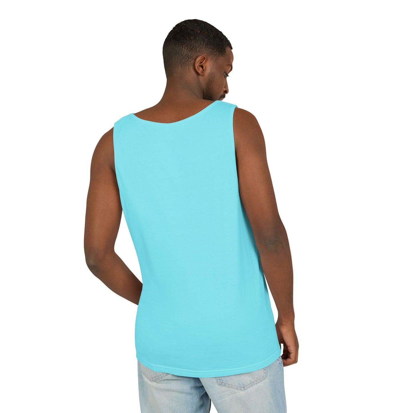Gasp Letters White Unisex Garment-Dyed Tank Top