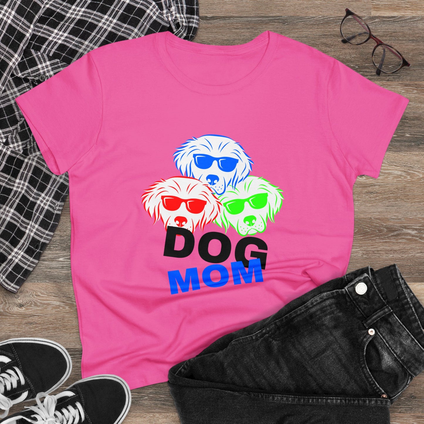 Dog Mom Women's Midweight Cotton Tee