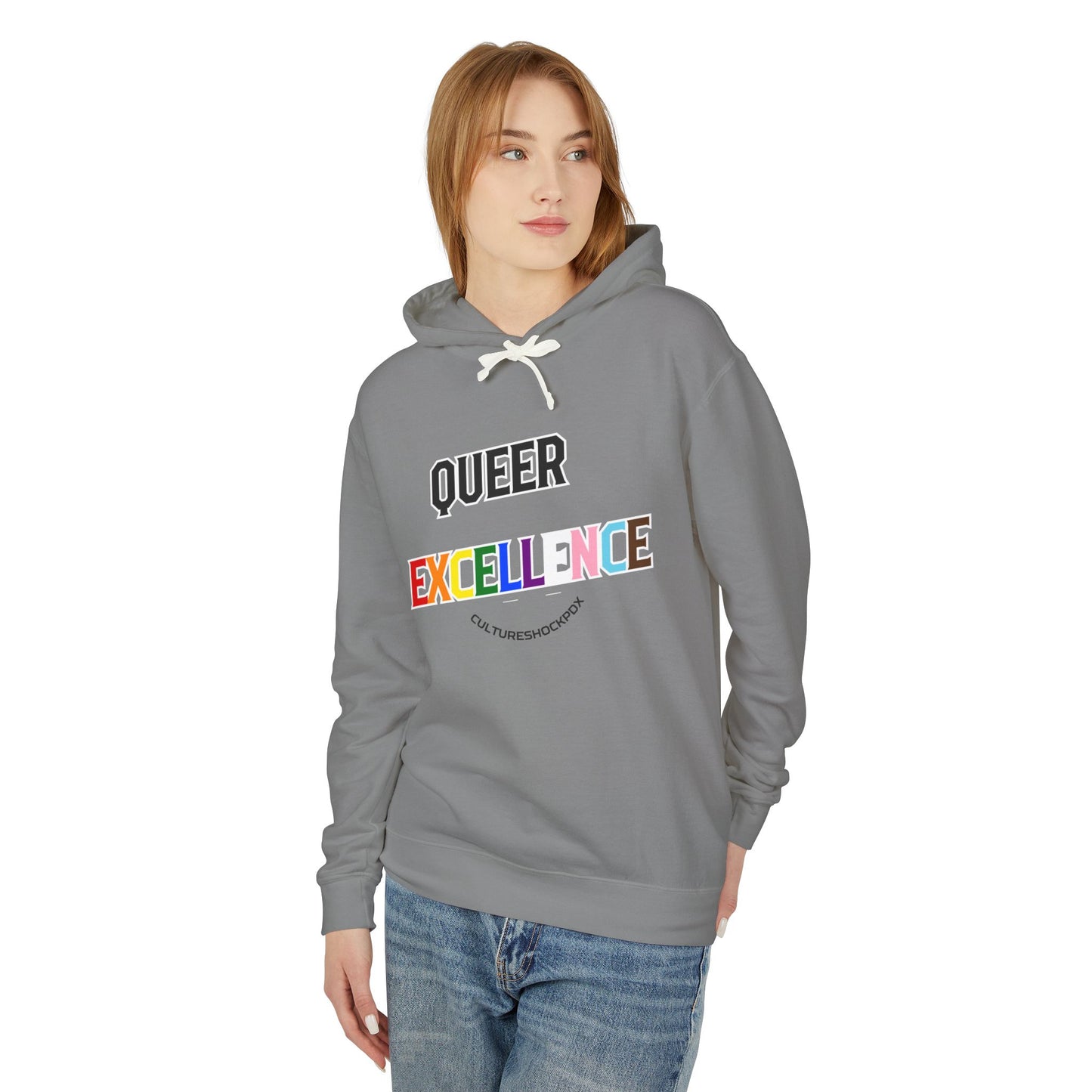 Queer Excellence Unisex Lightweight Hooded Sweatshirt