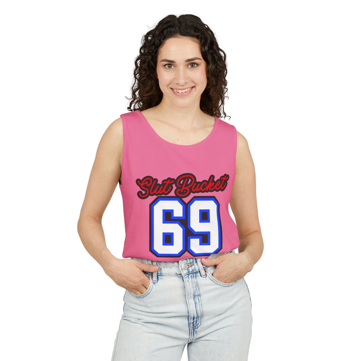 Slut Bucket 69 Unisex Garment-Dyed Tank Top